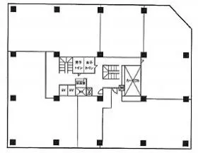 オフィスコオフィス信濃町の基準階図面
