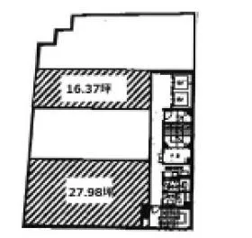 本町産金ビルの基準階図面