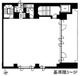 虎ノ門A3ビルの基準階図面
