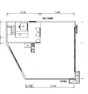 碑文谷酒販会館ビルの基準階図面