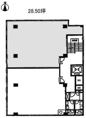 第1東ビルの基準階図面