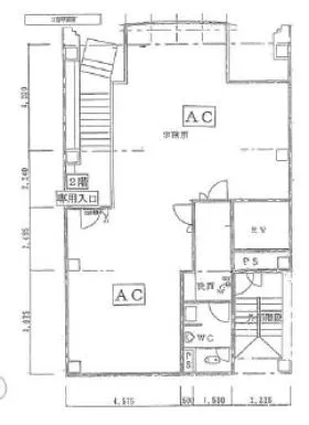 オルグ上野ビルの基準階図面