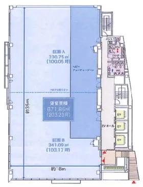 ヒューリック南青山ビルの基準階図面