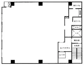 丸玉第3ビルの基準階図面