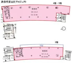渋谷ブリッジの基準階図面
