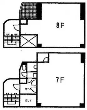 池袋C3ビルの基準階図面