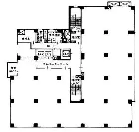 銀座2丁目松竹(旧恒産第3)ビルの基準階図面