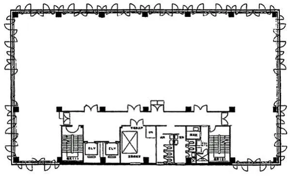 港南パークビルの基準階図面