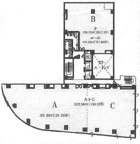 水天宮北辰ビルの基準階図面