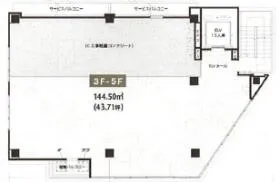デリス横浜ビルの基準階図面