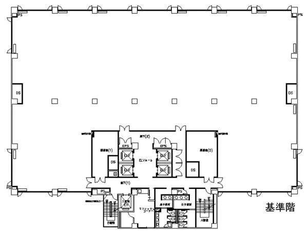 エフ・ニッセイ恵比寿ビルの基準階図面