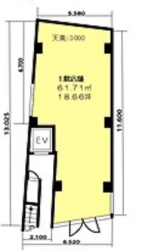 OTB表参道ビルの基準階図面