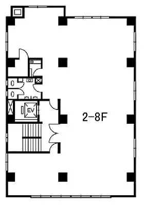 オーイズミ新橋第2ビルの基準階図面