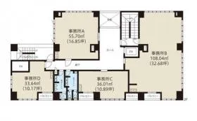 渋谷グリーンテラスⅡビルの基準階図面