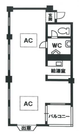 赤坂パインクレストビルの基準階図面