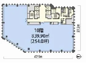 ATT新館ビルの基準階図面