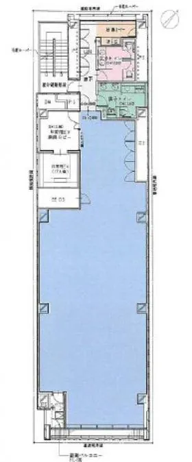 芝浦クリスタル銀座ビルの基準階図面