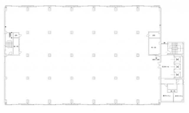 第2TOCビル 4F 338.12坪（1117.75m<sup>2</sup>）：基準階図面