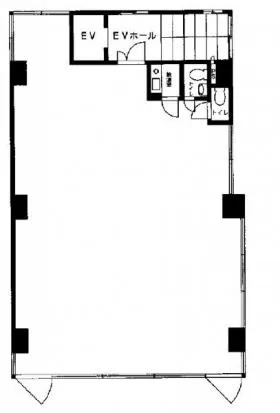 アーバングレイス恩田第2ビルの基準階図面