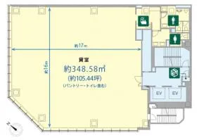 BIZCORE渋谷ビルの基準階図面