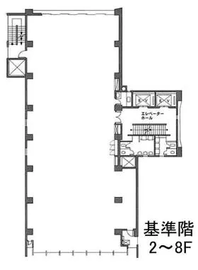 11東洋海事ビルの基準階図面