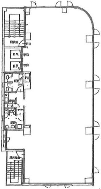 BCG神宮前PROPERTY B1F～7F 559.71坪（1850.27m<sup>2</sup>）：基準階図面