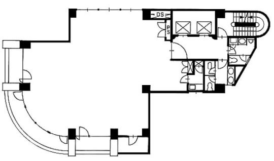 神南ビル 1F～2F 112.62坪（372.29m<sup>2</sup>）：基準階図面