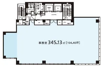 A-PLACE代々木ビル 4F 104.4坪（345.12m<sup>2</sup>） 図面