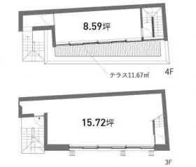 フィオラ南青山ビルの基準階図面