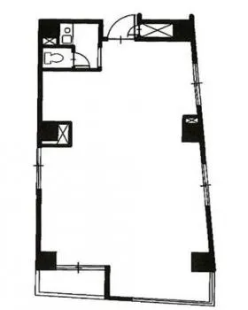ウィン市ヶ谷ビルの基準階図面