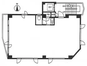 グローサ・ユー・新宿ビルの基準階図面