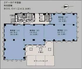 東武太朋ビルの基準階図面