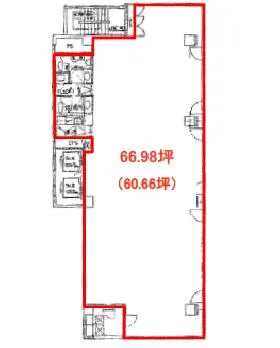Daiwa築地ビルの基準階図面