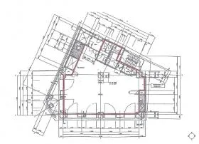 阪神福島駅ビルの基準階図面