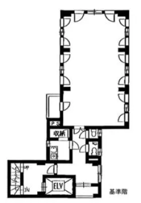 ユースクエア築地ビルの基準階図面