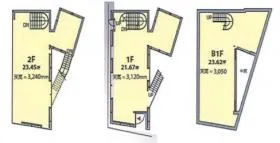 南平台PJビルの基準階図面