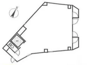 アイロン三崎町ビルの基準階図面