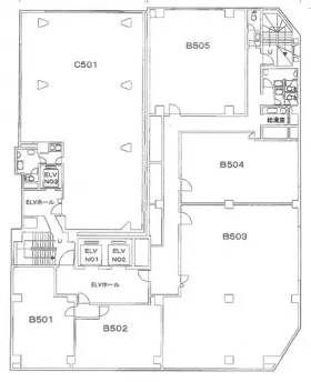 太洋ビルディング 第2新館の基準階図面