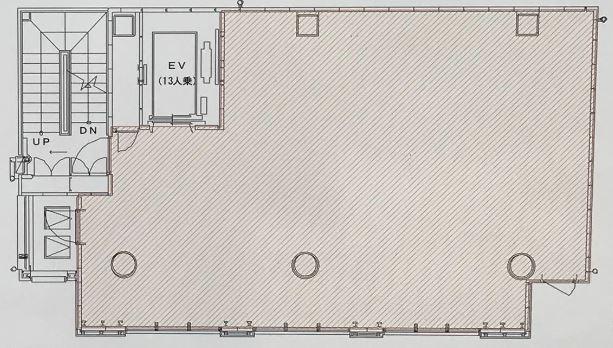 コルティーレ銀座口ビル 3F 30.24坪（99.96m<sup>2</sup>）：基準階図面