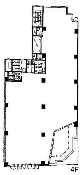 Landwork青山ビルの基準階図面