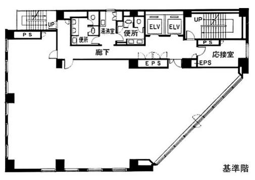 T&G浜松町ビルの基準階図面
