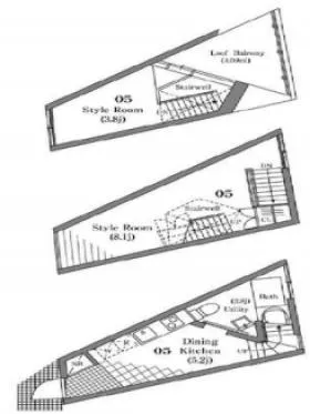 サクラノキテラス中目黒の基準階図面