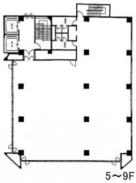 石塚八重洲ビルの基準階図面