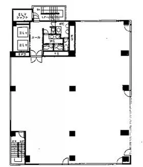 BR月島1ビルの基準階図面