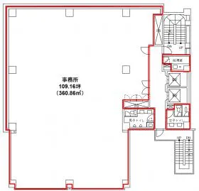 いちご新川ビルの基準階図面