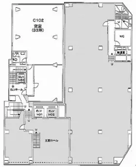 太洋ビルディング 第1新館の基準階図面