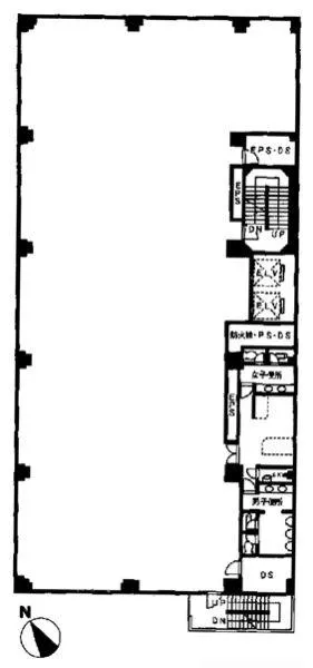 日経茅場町別館ビルの基準階図面