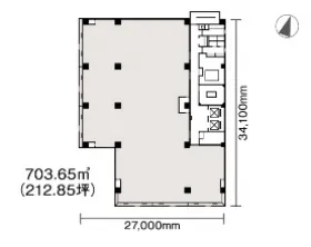 日本橋室町四丁目ビルの基準階図面