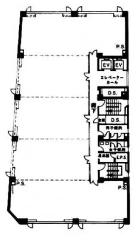 住友生命日本橋大伝馬町ビルの基準階図面