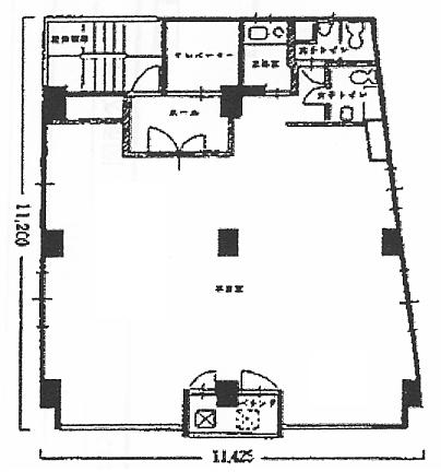 神谷町アネックス2号館ビルの基準階図面